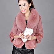 3/4 Sleeve Party/Evening Rabbit Fur Fox Fur Collar Jacket (More Colors)