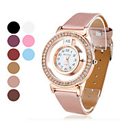 Reloj Pulsera Quartz Análogo de Moda con Correa de Cuero PU de Mujer (Colores surtidos)