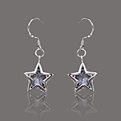 Gorgeous Silver Plate Crystal Star Earring
