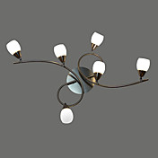 Artistic Flush Mount with 6 Lights in Vine Design