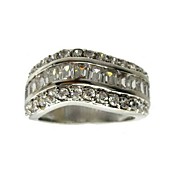 Three Layer Royal Cubic Zirconia Fashion Ring