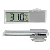 Auto del coche mini LCD termómetro con el reloj