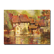 Hand-painted Landscape Oil Painting with Stretched Frame