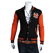 Men's Mixed Colors Zipper Pocket Coats