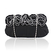 Fold Flower Decoration Matt Silk Materials Lady Hand Bag More Colors Available