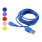 de sincronización USB y cable de carga para Samsung Galaxy i9300 s3, i9100 y otros (varios colores, 200 cm de longitud)