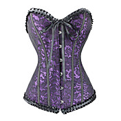 Algodão Com Frente Única Jacquard Busk Strapless Encerramento Shapewear Corsets