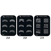 Wellenmuster Stil Nailart Stamping Schablone Platte