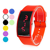 Herre Plastik Digital LED Armbånds Ur (Blandede Farver)