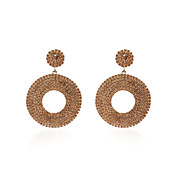 Unique 18K Gold Plated Crystal Round Fashion Earrings
