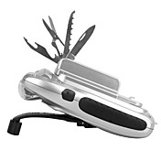 Hand Crank Dynamo LED Flashlight with Saber