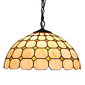 Tiffany Glass Pendent Lights with 2 Lights in Check Pattern