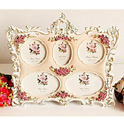 5 "da 3,5" famiglia come insieme Rose Carving Picture Frame Polyresin