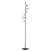 Comtemporary Glass Floor Lights with 5 LED Lights White Shades
