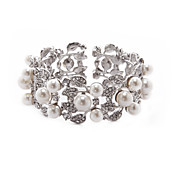 Elegant Alloy With Rhinestone And Pearl Women's Braclet