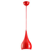 Modern Red Pendant Light with 1 Light in Aluminum Shade