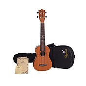 rainie - (s-30l) de alto-grand caoba ukelele soprano con funda / sintonizador