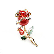 schöne Legierung mit Strass Brosche Rose