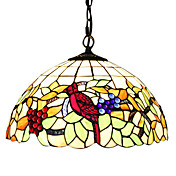 2 - Light Tiffany Pendent Lights with Grape Pattern