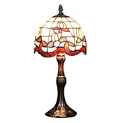60W Tiffany Table Light with 1 Light in Glass Shade