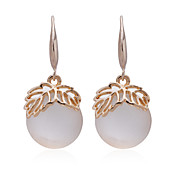 Gorgeous 18K Gold Plated Onyx Round Fashion Earrings