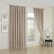 (Two Panels) Traditional Floral Embossed Blackout Curtains