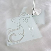 enkle hvite firkantede coasters (sett av 2)