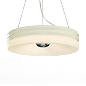 40W Comtemporary Acrylic Pendant Light with 1 Light in White Round Shade