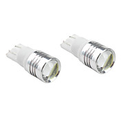 T10 3W LED White Light Bulb for Car Indicate/Dashboard/Width Signal Lamps (2-Pack, DC 12V)