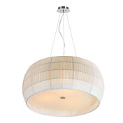 Comtemporary Pendant Lights with 3 Lights in Fabric Shade 3 - Color Selection