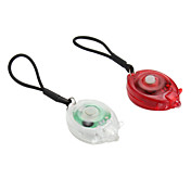 White and Red 2-Mode 18000mcd LED Keychain Flashlights (2-Pack, 2xCR2032)