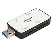 4-in-1 USB3.O Hi-speed Card Reader for SD, Micro SD, MS, M2 Card