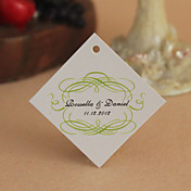 gepersonaliseerde ruit voor tag - groen elegantie (set van 30)
