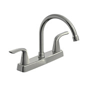 Duas alças torneira da cozinha contemporânea Polido Nickle