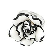 Silber Blumen Ring öffnen