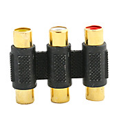 Gold-plated 3 RCA Interface Audio Adapter(Yellow, Red, White)