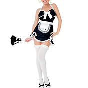 Fancy Classic French Maid Dress Halloween Costume(2Pieces)