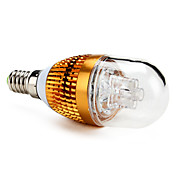 E14 3x1W 270LM 6000-6500K White Light Candle Lamp LED Bulb (85-265V)