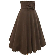 Tea-length Brown Cotton Casual Lolita Skirt