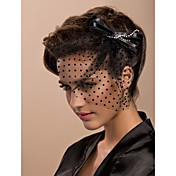 elegant tyll med rhinestone bryllup brude blomst headpiece