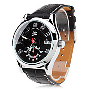 Men's PU Analog Automatic Mechanical Wrist Watch (Black)