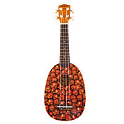 (Ananas) Basswood Ananas Sopraan Ukulele met zak / String / Picks