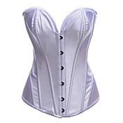 Senza spalline in raso con Busk frontale Stripes Chiusura corsetti shapewear (più colori)
