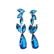 nydelige 18k gullbelagte cubic zirconia lysekrone øredobber