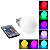 Lampadina LED a sfera con telecomando E27 10W RGB (85-265 V)