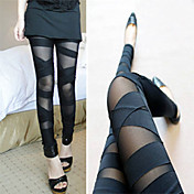 Half Sheer Bandage Slim Legging