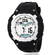 mænds chronograph og vandresistente pu digitale automatiske sport ure