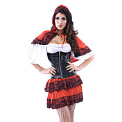 Sexy Kvinder Rød Three Piece Wolf Bait Halloween kostume (3 stk)