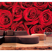 Red Roses Floral Nature Mural