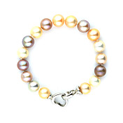 Gorgeous Multi Color Pearl With Alloy Clasp Women's Bracelet